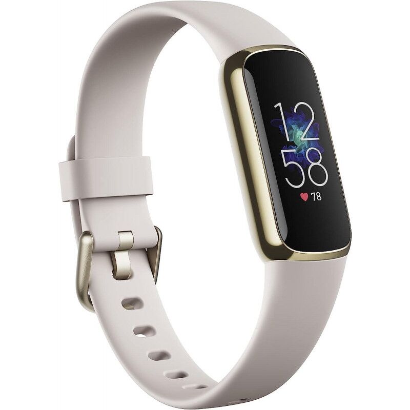 Fitbit Luxe Activity Tracker - Lunar White / Soft Gold Stainless Steel Fitbit Luxe Activity Tracker - Lunar White / Soft Gold Stainless Steel