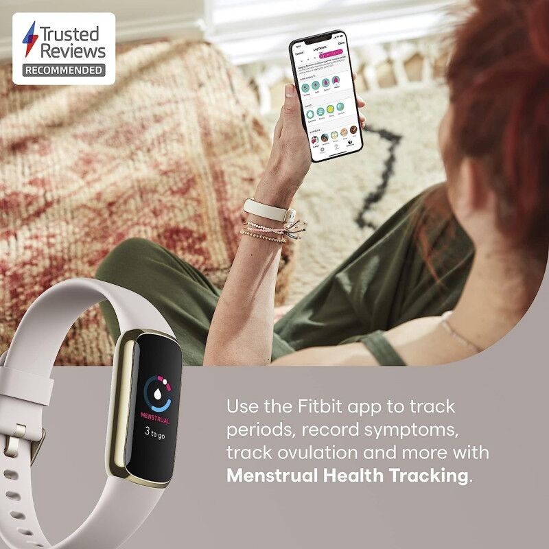 Fitbit Luxe Activity Tracker - Lunar White / Soft Gold Stainless Steel Fitbit Luxe Activity Tracker - Lunar White / Soft Gold Stainless Steel