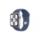 Apple Watch SE 2024 2nd Generation (GPS, 40mm) - Silver Aluminium Case with S/M Denim Sport Band 