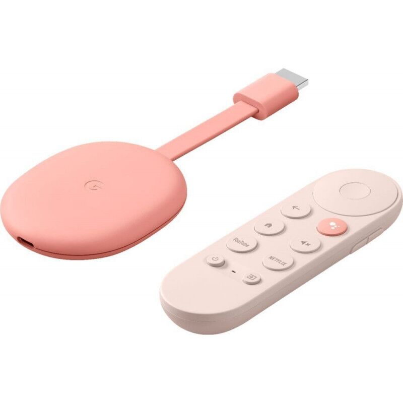 Google Chromecast with Google TV 4K and Voice Remote - Sunrise Google Chromecast with Google TV 4K and Voice Remote - Sunrise