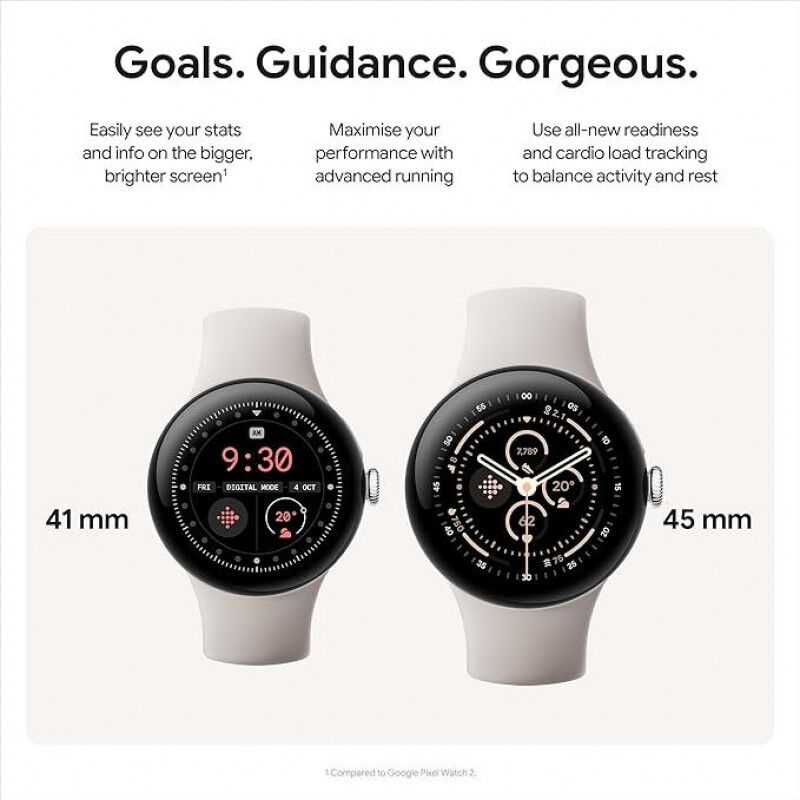 Google Pixel Watch 3 Wi-Fi (45mm) - Matte Black Aluminium Case with Obsidian Active Band Google Pixel Watch 3 Wi-Fi (45mm) - Matte Black Aluminium Case with Obsidian Active Band