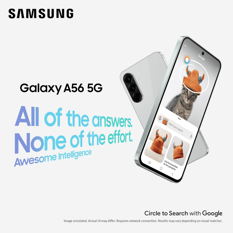Samsung Galaxy A56 5G Smartphone (Dual-SIMs, 8+256GB) - Awesome Lightgrey Samsung Galaxy A56 5G Smartphone (Dual-SIMs, 8+256GB) - Awesome Lightgrey