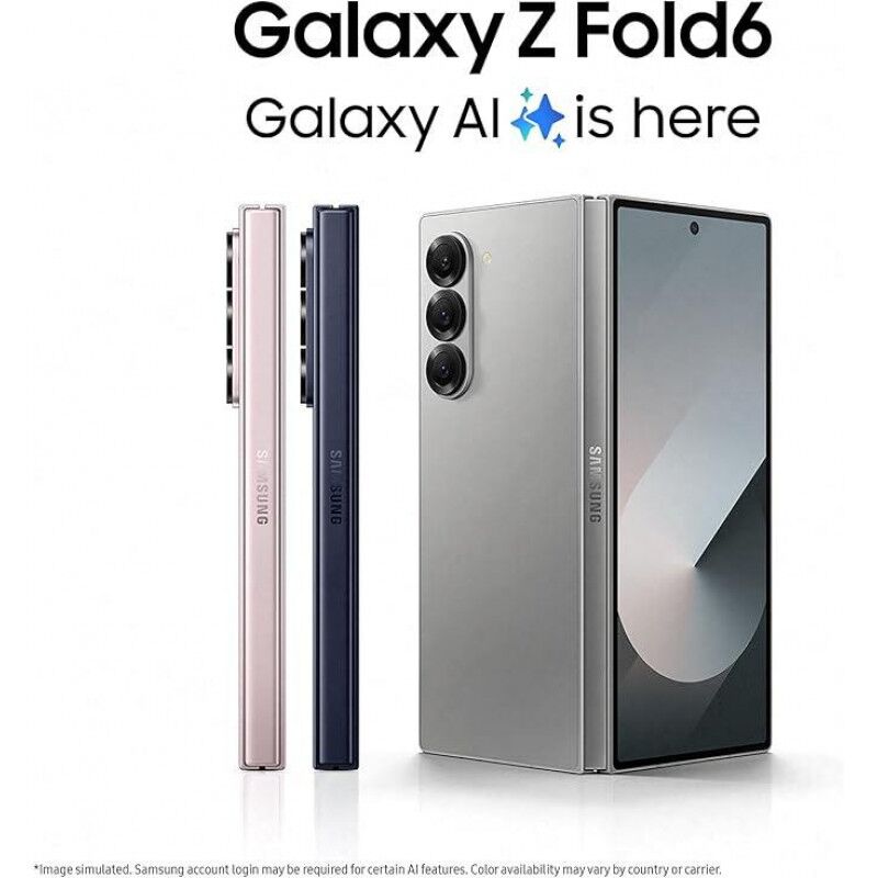 Samsung Galaxy Z Fold 6 Smartphone (12+512GB) - Silver Shadow Samsung Galaxy Z Fold 6 Smartphone (12+512GB) - Silver Shadow