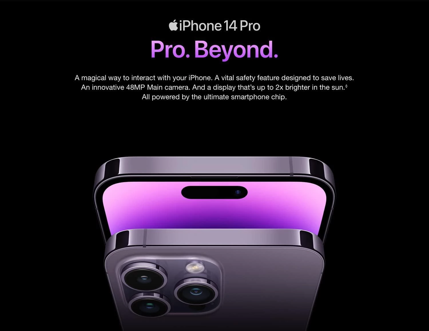 Dealmonday | Apple iPhone 14 Pro Max 5G (256GB, Dual-SIMs) - Deep Purple